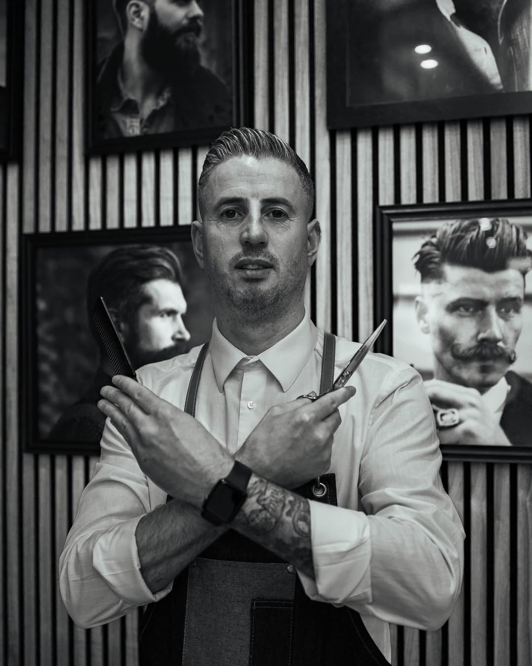 Master barber inside Jimmy's Barbershop